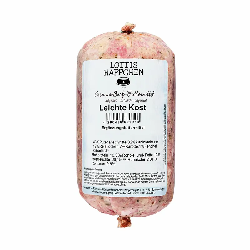 Sparpaket 5 x 500 g LOTTIS HÄPPCHEN Leichte Kost Neu